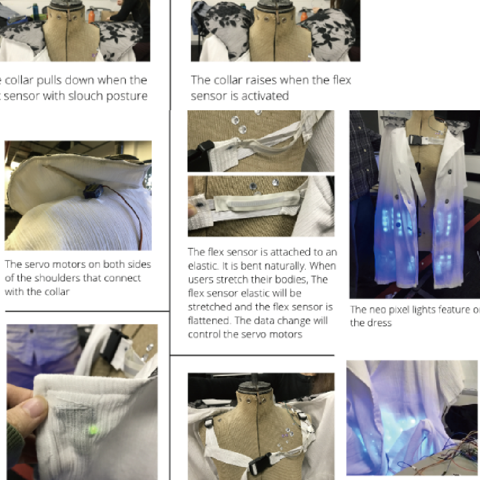 Functions description for the living clothing and the expected effect display